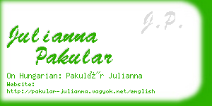 julianna pakular business card